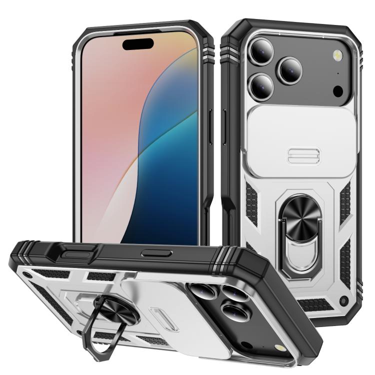 Sliding Camshield TPU + PC Phone Case with Holder
