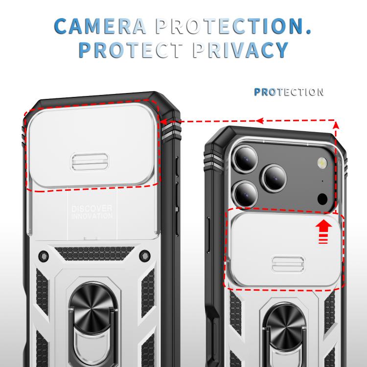 Sliding Camshield TPU + PC Phone Case with Holder