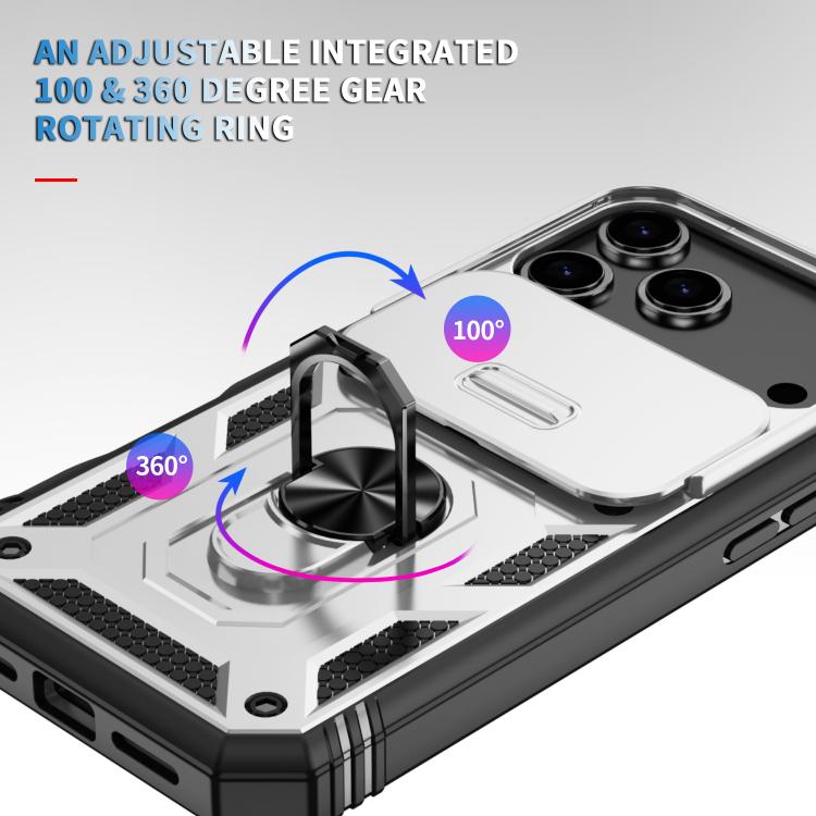 Sliding Camshield TPU + PC Phone Case with Holder