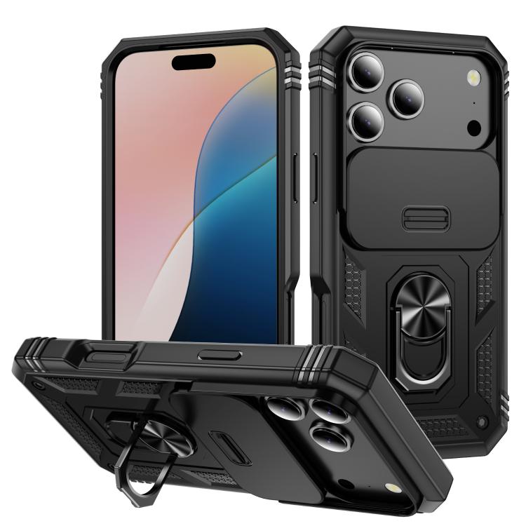 Sliding Camshield TPU + PC Phone Case with Holder