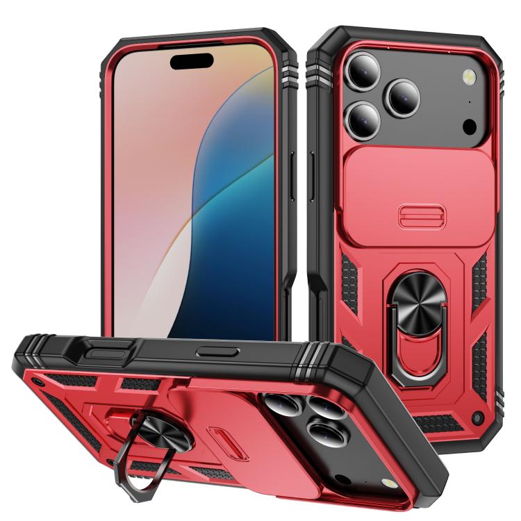 Sliding Camshield TPU + PC Phone Case with Holder
