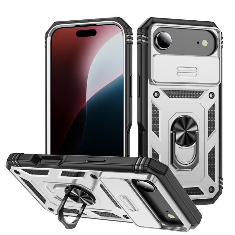 Sliding Camshield TPU + PC Phone Case with Holder