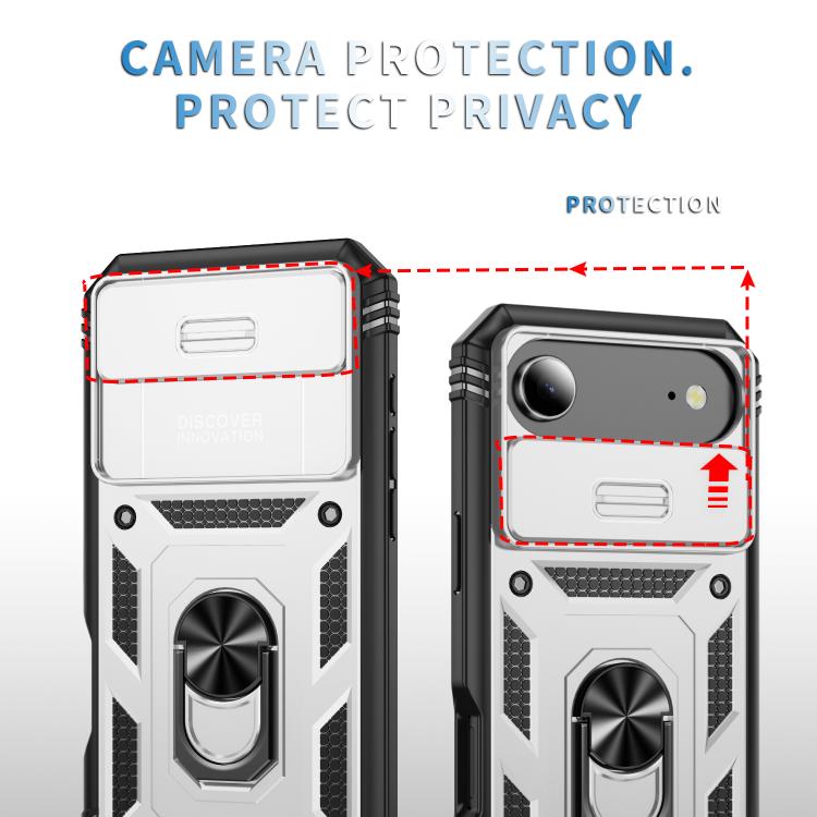 Sliding Camshield TPU + PC Phone Case with Holder
