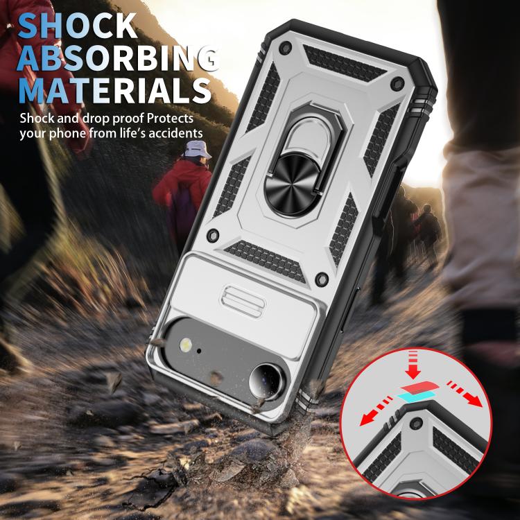 Sliding Camshield TPU + PC Phone Case with Holder