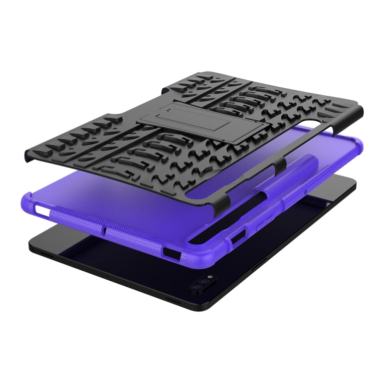 Tire Texture Shockproof TPU+PC Protective Case with Holder, For Samsung Galaxy Tab S8 / Galaxy Tab S7 T870 / T875, For Xiaomi Redmi 9A, For OPPO A52 / A72 / A92