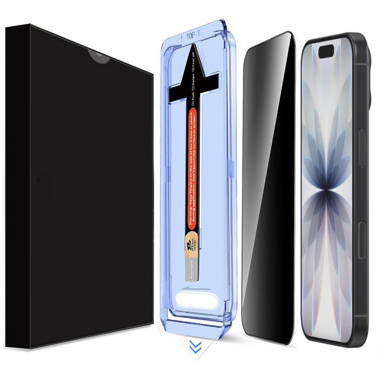 LK Easy Install Privacy Tempered Glass Film, For iPhone 17 Pro Max, For iPhone 17 Pro, For iPhone 17, For iPhone Air, For iPhone 16 Pro Max, For iPhone 16 Pro, For iPhone 16 Plus, For iPhone 16, For iPhone 15 Pro Max, For iPhone 15 Pro, For iPhone 15 P...