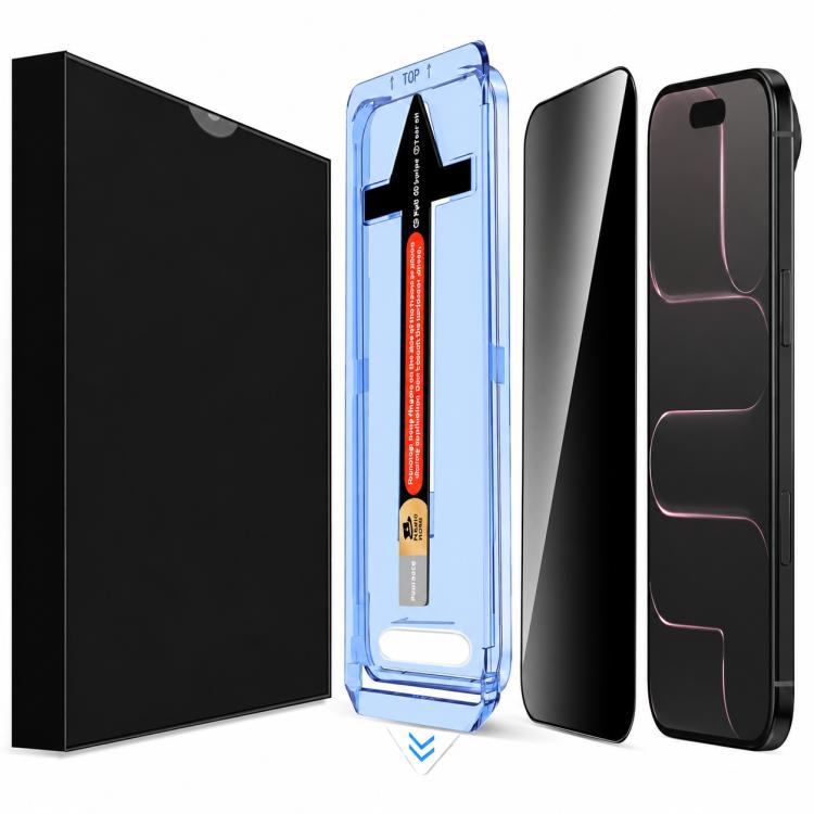 LK Easy Install Privacy Tempered Glass Film, For iPhone 18 Pro, For iPhone 18 Pro Max, For iPhone 17 Pro Max, For iPhone 17 Pro, For iPhone 17, For iPhone Air, For iPhone 16 Pro Max, For iPhone 16 Pro, For iPhone 16 Plus, For iPhone 16                 ...