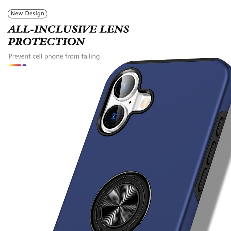 PC And TPU Magnetic Phone Case With Invisible Ring Holder For iPhone 16