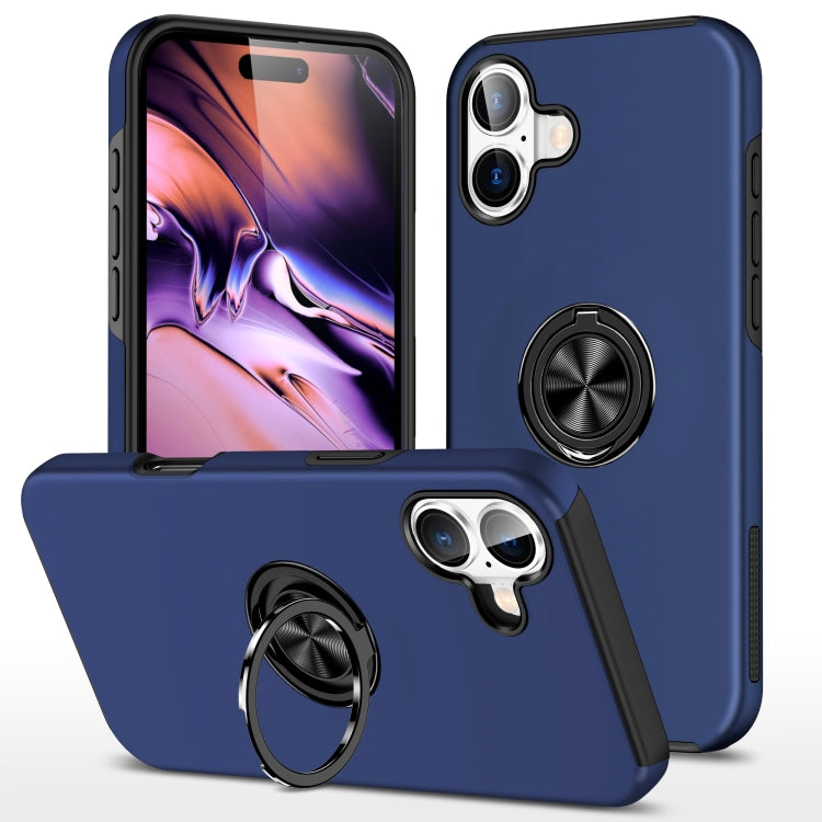 PC And TPU Magnetic Phone Case With Invisible Ring Holder For iPhone 16
