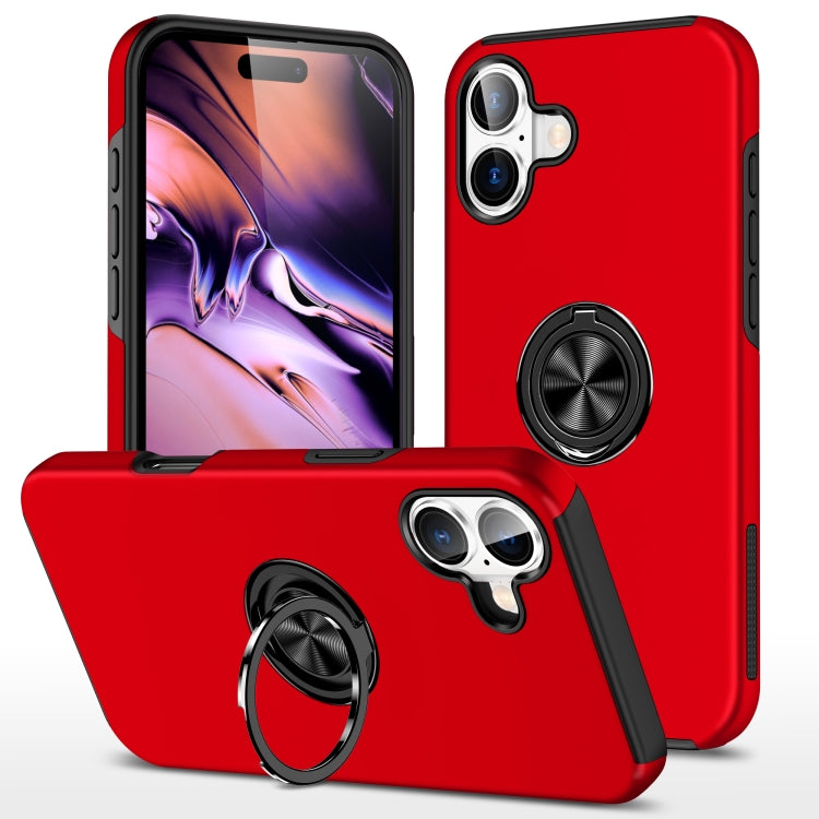 PC And TPU Magnetic Phone Case With Invisible Ring Holder For iPhone 16