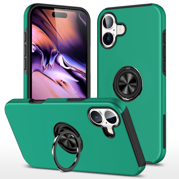 PC And TPU Magnetic Phone Case With Invisible Ring Holder For iPhone 16