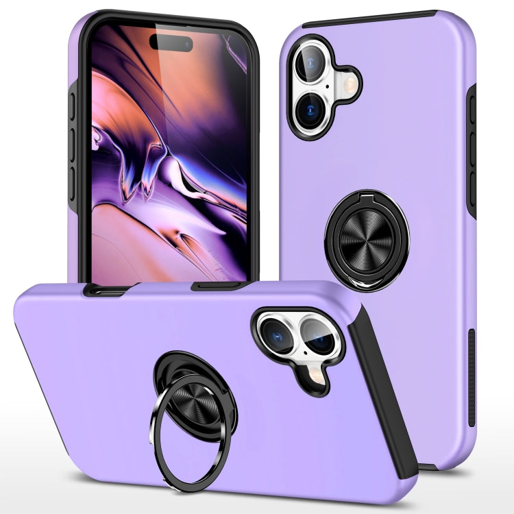 PC And TPU Magnetic Phone Case With Invisible Ring Holder For iPhone 16