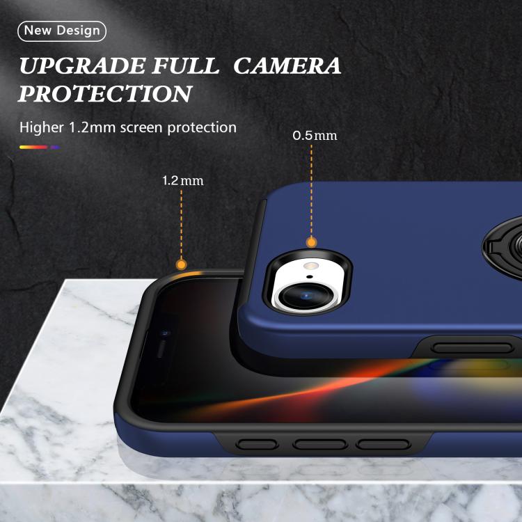 PC + TPU Magnetic Phone Case with Invisible Ring Holder, For iPhone 16 Pro Max, For iPhone 16 Pro, For iPhone 16 Plus