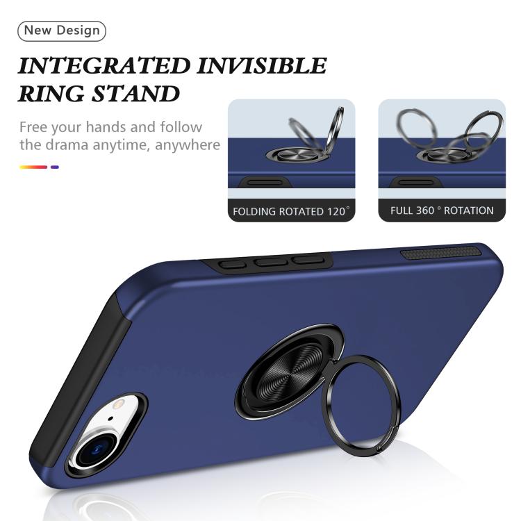 PC + TPU Magnetic Phone Case with Invisible Ring Holder, For iPhone 16 Pro Max, For iPhone 16 Pro, For iPhone 16 Plus