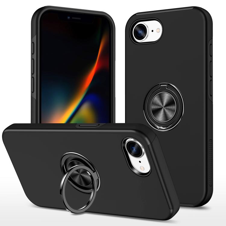 PC + TPU Magnetic Phone Case with Invisible Ring Holder, For iPhone 17 Pro Max, For iPhone 17, For iPhone 16e