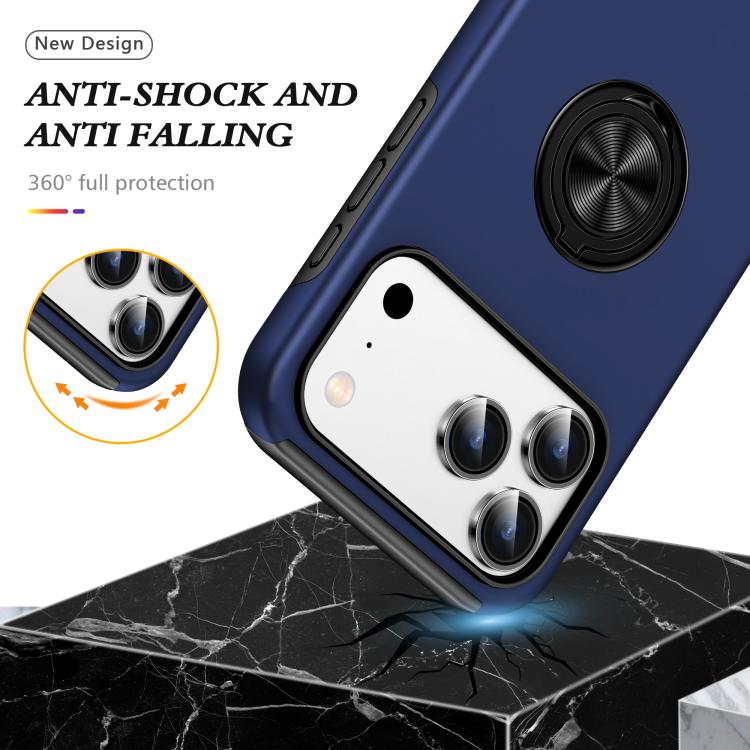 PC + TPU Magnetic Phone Case with Invisible Ring Holder, For iPhone 16 Pro Max, For iPhone 16 Pro, For iPhone 16 Plus