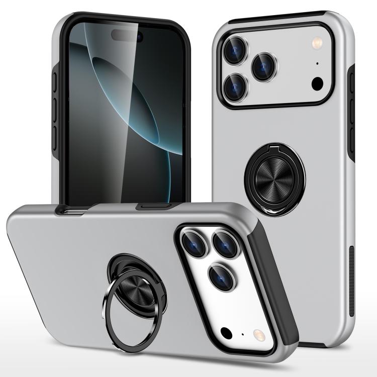 PC + TPU Magnetic Phone Case with Invisible Ring Holder, For iPhone 16 Pro Max, For iPhone 16 Pro, For iPhone 16 Plus