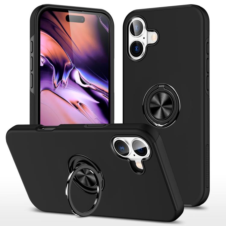 PC + TPU Magnetic Phone Case with Invisible Ring Holder, For iPhone 16 Pro Max, For iPhone 16 Pro, For iPhone 16 Plus