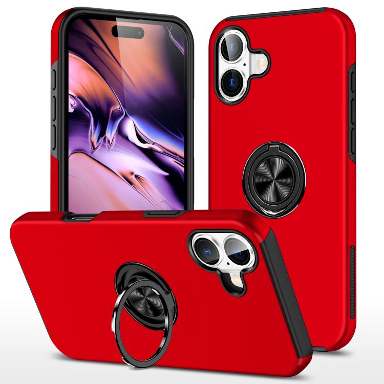 PC + TPU Magnetic Phone Case with Invisible Ring Holder, For iPhone 16 Pro Max, For iPhone 16 Pro, For iPhone 16 Plus