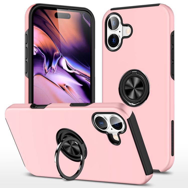 PC + TPU Magnetic Phone Case with Invisible Ring Holder, For iPhone 16 Pro Max, For iPhone 16 Pro, For iPhone 16 Plus