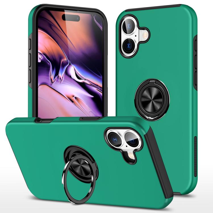 PC + TPU Magnetic Phone Case with Invisible Ring Holder, For iPhone 16 Pro Max, For iPhone 16 Pro, For iPhone 16 Plus