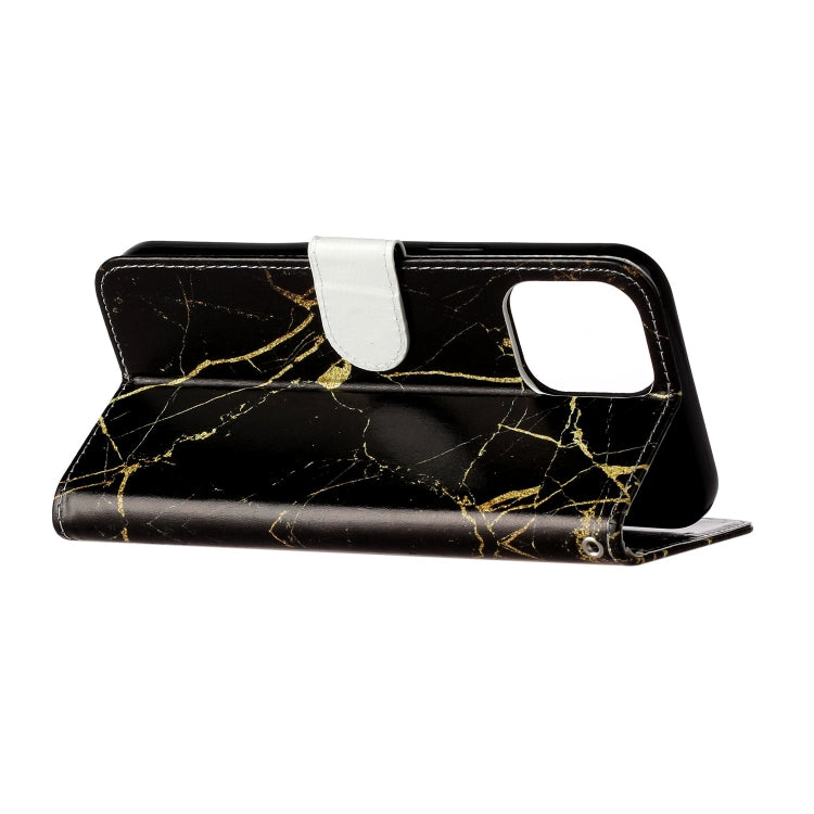 Colored Drawing Marble Pattern Leather Phone Case, For iPhone 16 Pro Max, For iPhone 16 Pro