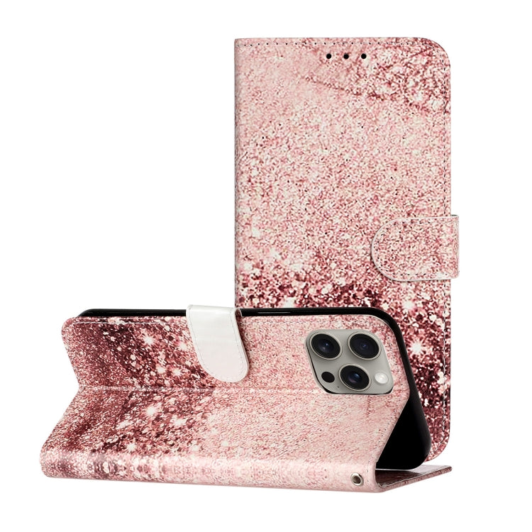 Colored Drawing Marble Pattern Leather Phone Case, For iPhone 16 Pro Max, For iPhone 16 Pro