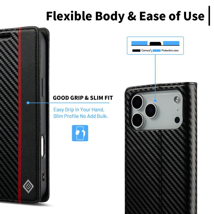 LC.IMEEKE Carbon Fiber Leather Phone Case