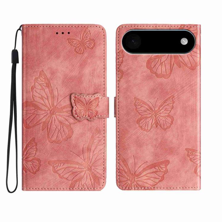 Skin-feel Embossed Butterfly Leather Phone Case, For iPhone 17 Pro Max, For iPhone 17 Pro, For iPhone 17, For iPhone 17 Air