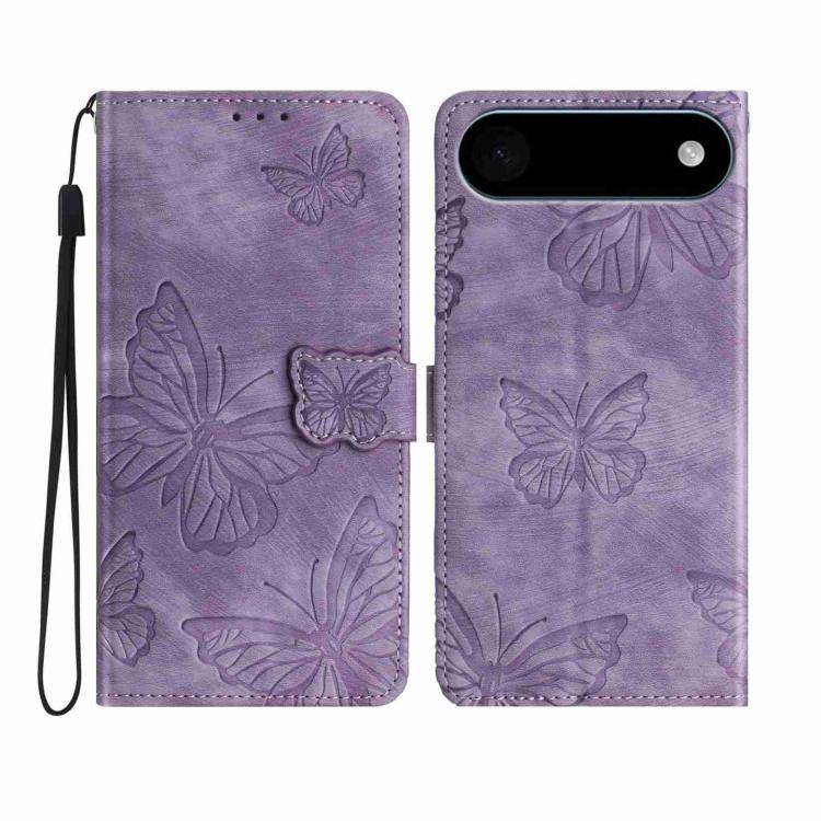 Skin-feel Embossed Butterfly Leather Phone Case, For iPhone 17 Pro Max, For iPhone 17 Pro, For iPhone 17, For iPhone 17 Air