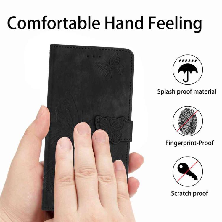Skin-feel Embossed Butterfly Leather Phone Case, For iPhone 17 Pro Max, For iPhone 17 Pro, For iPhone 17, For iPhone 17 Air