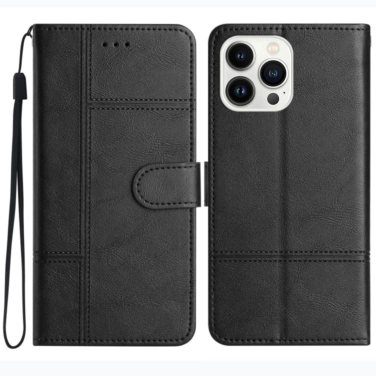 Cowhide Texture Stitching Leather Phone Case, For iPhone 16 Pro Max, For iPhone 16 Pro, For iPhone 16 Plus, For iPhone 16