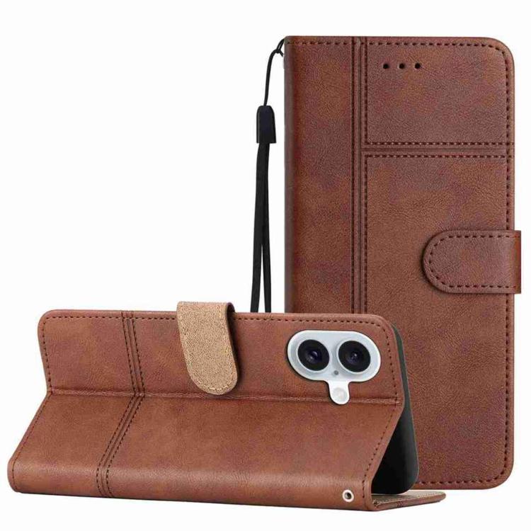 Cowhide Texture Stitching Leather Phone Case, For iPhone 17 Pro Max, For iPhone 17 Pro, For iPhone 17, For iPhone 17 Air