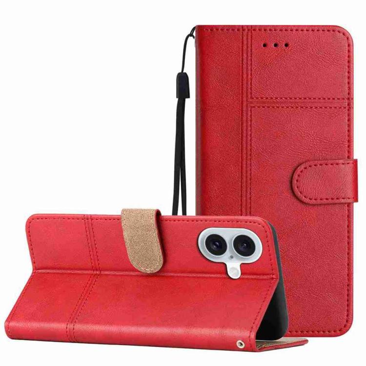 Cowhide Texture Stitching Leather Phone Case, For iPhone 17 Pro Max, For iPhone 17 Pro, For iPhone 17, For iPhone 17 Air