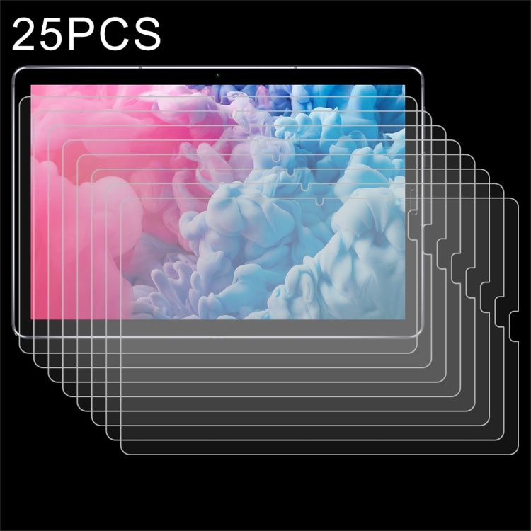 Lot de 25 films en verre trempé antidéflagrants 9H HD pour Huawei MatePad 10.8, Huawei Tablet C5 8.0, Huawei Tablet C5 10.4, Huawei Tablet C3 8.0 et Samsung Galaxy Tab A7 T500