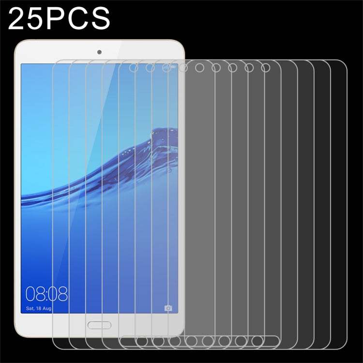 Lot de 25 films en verre trempé antidéflagrants 9H HD pour Huawei MatePad 10.8, Huawei Tablet C5 8.0, Huawei Tablet C5 10.4, Huawei Tablet C3 8.0 et Samsung Galaxy Tab A7 T500