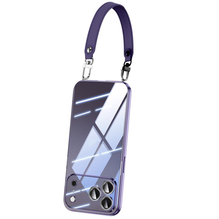 SULADA  Electroplated Clear TPU Soft Frame Phone Case with Wrist Strap, For iPhone 18 Pro, For iPhone 18 Pro Max, For iPhone 17 Pro Max, For iPhone 17 Pro, For iPhone 17, For iPhone Air, For iPhone 16 Pro Max, For iPhone 16 Pro