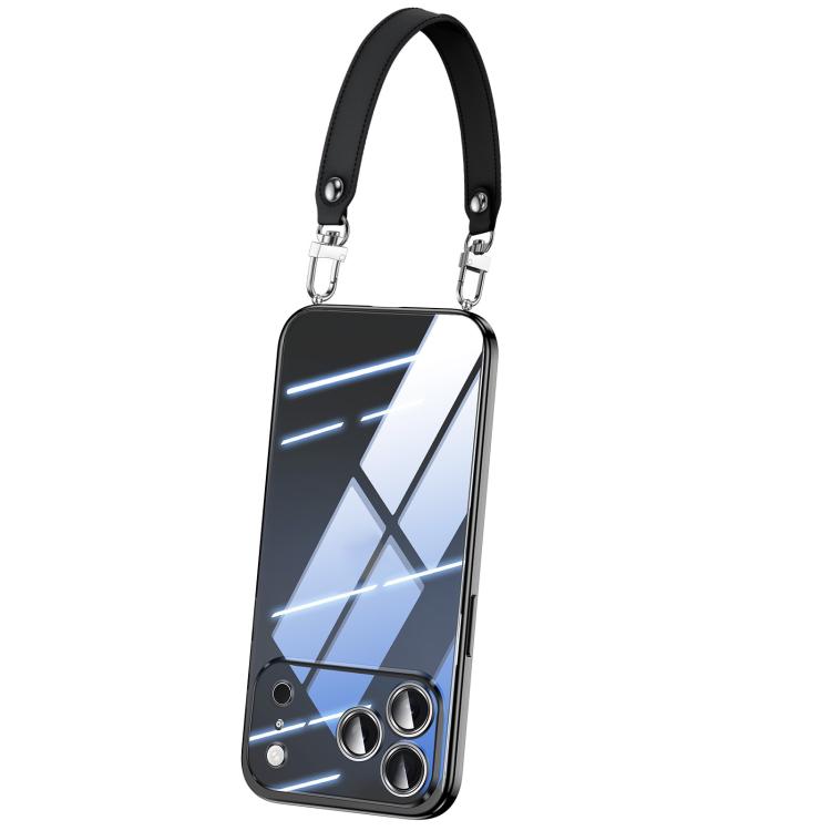SULADA  Electroplated Clear TPU Soft Frame Phone Case with Wrist Strap, For iPhone 18 Pro, For iPhone 18 Pro Max, For iPhone 17 Pro Max, For iPhone 17 Pro, For iPhone 17, For iPhone Air, For iPhone 16 Pro Max, For iPhone 16 Pro