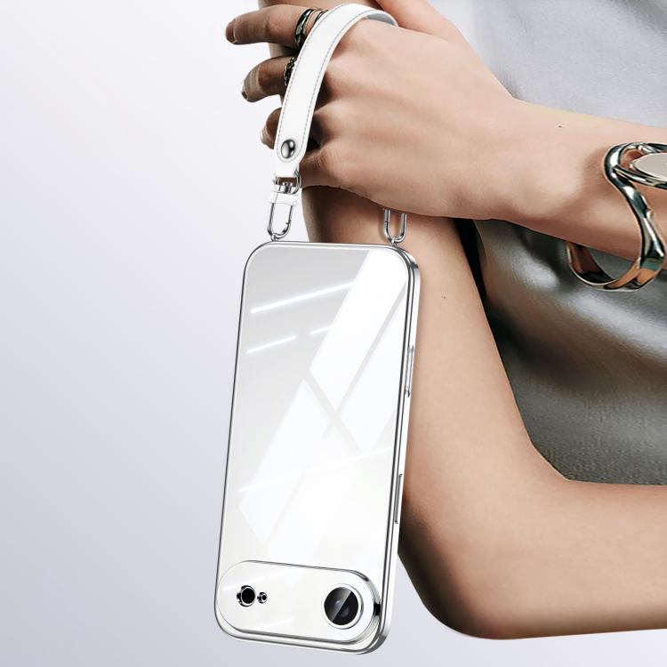 SULADA  Electroplated Clear TPU Soft Frame Phone Case with Wrist Strap, For iPhone 18 Pro, For iPhone 18 Pro Max, For iPhone 17 Pro Max, For iPhone 17 Pro, For iPhone 17, For iPhone Air, For iPhone 16 Pro Max, For iPhone 16 Pro