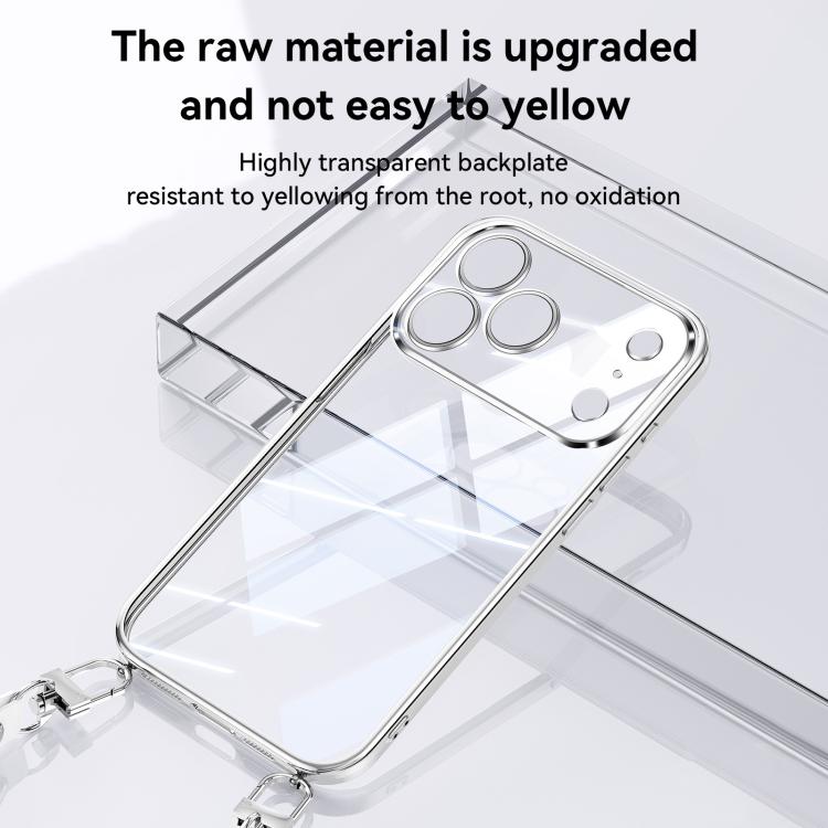SULADA  Electroplated Clear TPU Soft Frame Phone Case with Wrist Strap, For iPhone 16 Plus, For iPhone 16, For iPhone 15 Pro Max, For iPhone 15 Pro, For iPhone 15, For iPhone 14, For iPhone 14 Pro, For iPhone 14 Pro Max