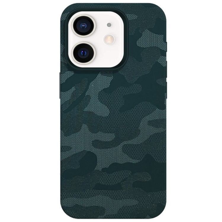 Camouflage Ice Feel Texture MagSafe PU Hybrid PC Phone Case, For iPhone 13, For iPhone 12