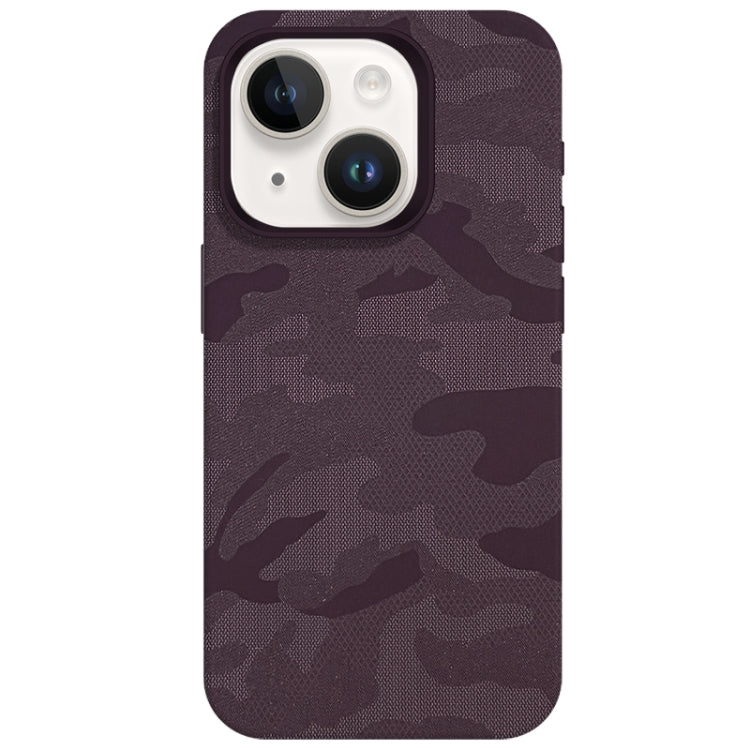 Camouflage Ice Feel Texture MagSafe PU Hybrid PC Phone Case, For iPhone 15, For iPhone 14