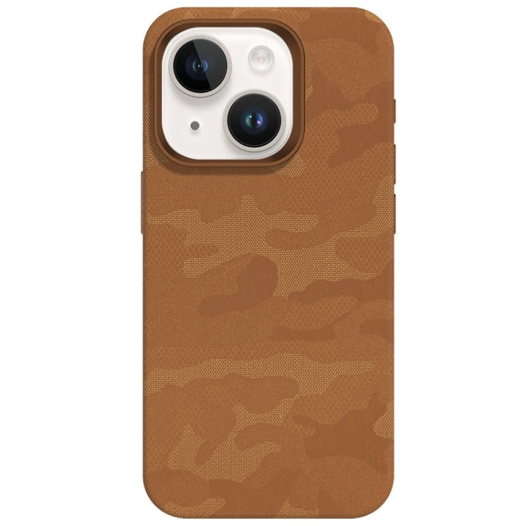 Camouflage Ice Feel Texture MagSafe PU Hybrid PC Phone Case, For iPhone 15, For iPhone 14