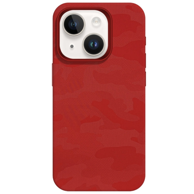Camouflage Ice Feel Texture MagSafe PU Hybrid PC Phone Case, For iPhone 15, For iPhone 14