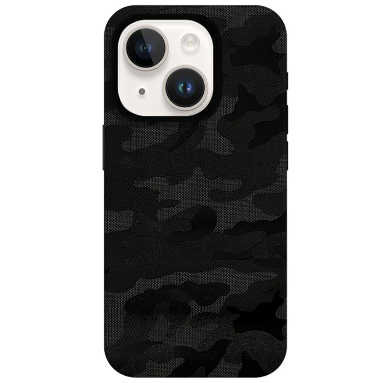 Camouflage Ice Feel Texture MagSafe PU Hybrid PC Phone Case, For iPhone 15, For iPhone 14