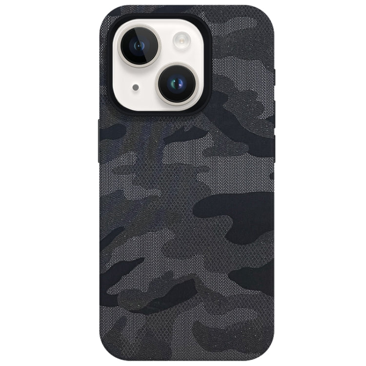 Camouflage Ice Feel Texture MagSafe PU Hybrid PC Phone Case, For iPhone 15, For iPhone 14