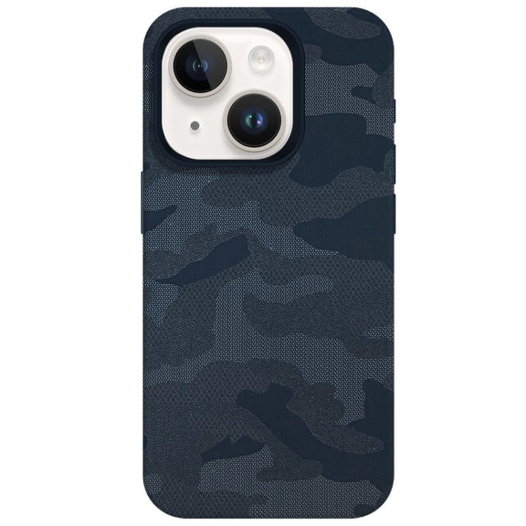 Camouflage Ice Feel Texture MagSafe PU Hybrid PC Phone Case, For iPhone 15, For iPhone 14