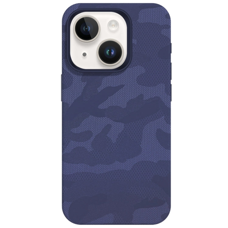 Camouflage Ice Feel Texture MagSafe PU Hybrid PC Phone Case, For iPhone 15, For iPhone 14