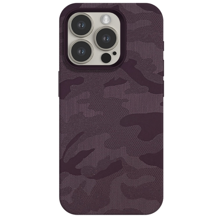 Camouflage Ice Feel Texture MagSafe PU Hybrid PC Phone Case, For iPhone 15 Pro Max, For iPhone 15 Pro