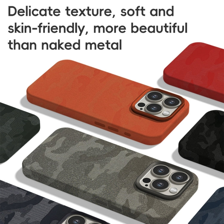 Camouflage Ice Feel Texture MagSafe PU Hybrid PC Phone Case, For iPhone 15, For iPhone 14